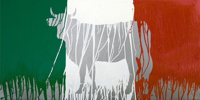 SANA COSTITUZIONE<br /><br />100X200<br />vernice da carrozzeria su lamiera di ferro<br /><span>Anno:</span>2011